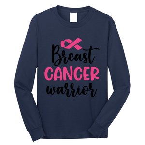 Breast Cancer Warrior Pink Ribbon Breast Cancer Long Sleeve Shirt