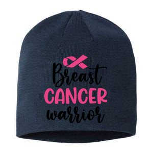 Breast Cancer Warrior Pink Ribbon Breast Cancer Sustainable Beanie