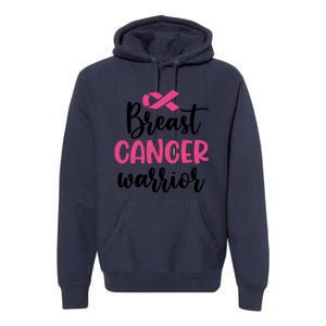 Breast Cancer Warrior Pink Ribbon Breast Cancer Premium Hoodie