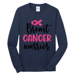 Breast Cancer Warrior Pink Ribbon Breast Cancer Tall Long Sleeve T-Shirt