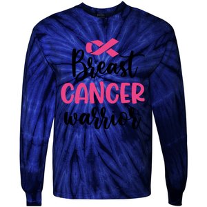 Breast Cancer Warrior Pink Ribbon Breast Cancer Tie-Dye Long Sleeve Shirt