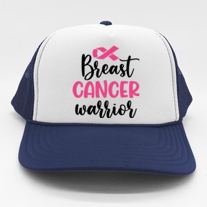 Breast Cancer Warrior Pink Ribbon Breast Cancer Trucker Hat