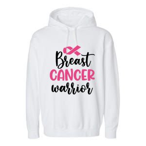 Breast Cancer Warrior Pink Ribbon Breast Cancer Garment-Dyed Fleece Hoodie