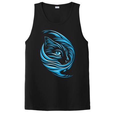 Blue Cat Wave For Kamala 47 Funny Cat Ladies Harris 2024 PosiCharge Competitor Tank