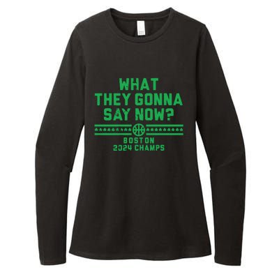 Boston Champs What They Gonna Say Now Womens CVC Long Sleeve Shirt