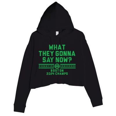 Boston Champs What They Gonna Say Now Crop Fleece Hoodie