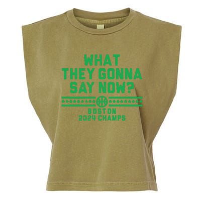 Boston Champs What They Gonna Say Now Garment-Dyed Women's Muscle Tee