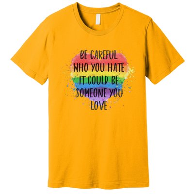 Be Careful Who You Hate It Could Be Someone You Love Premium T-Shirt