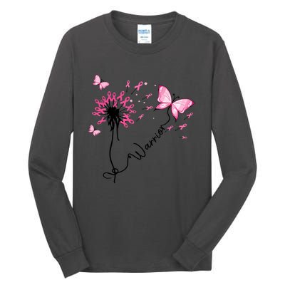 Breast Cancer Warrior Awareness Pink Ribbon Gift Tall Long Sleeve T-Shirt