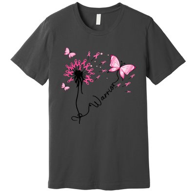 Breast Cancer Warrior Awareness Pink Ribbon Gift Premium T-Shirt