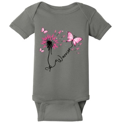 Breast Cancer Warrior Awareness Pink Ribbon Gift Baby Bodysuit