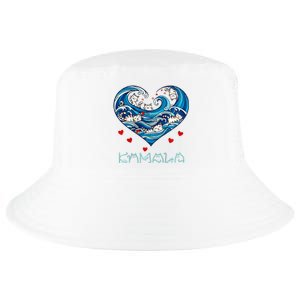 Blue Cats Wave Heart For Kamala Harris Cat Owners Cool Comfort Performance Bucket Hat