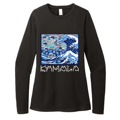 Blue Cats Wave For Kamala Womens CVC Long Sleeve Shirt