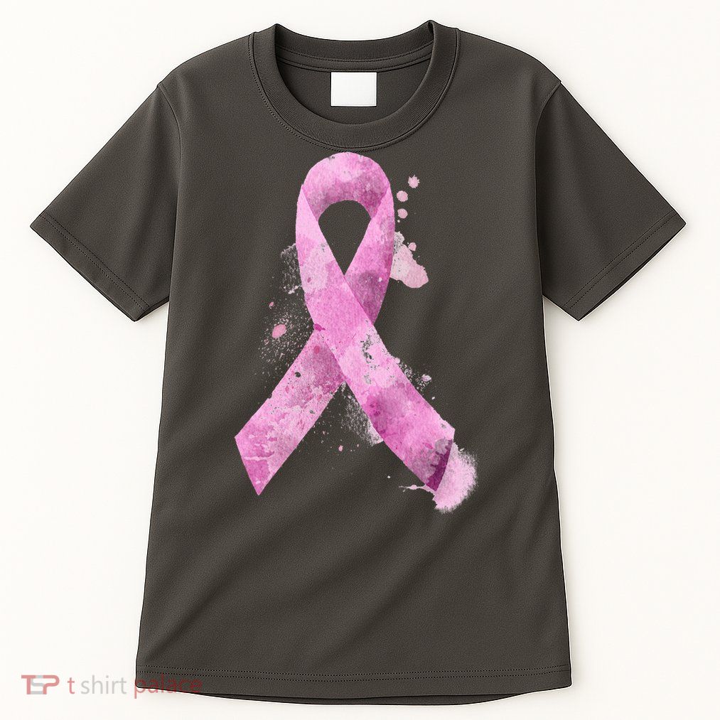 Breast Cancer Watercolor Ribbon Tall T-Shirt