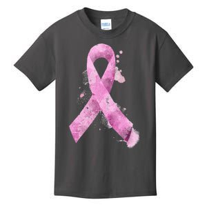 Breast Cancer Watercolor Ribbon Kids T-Shirt