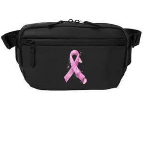 Breast Cancer Watercolor Ribbon Crossbody Pack