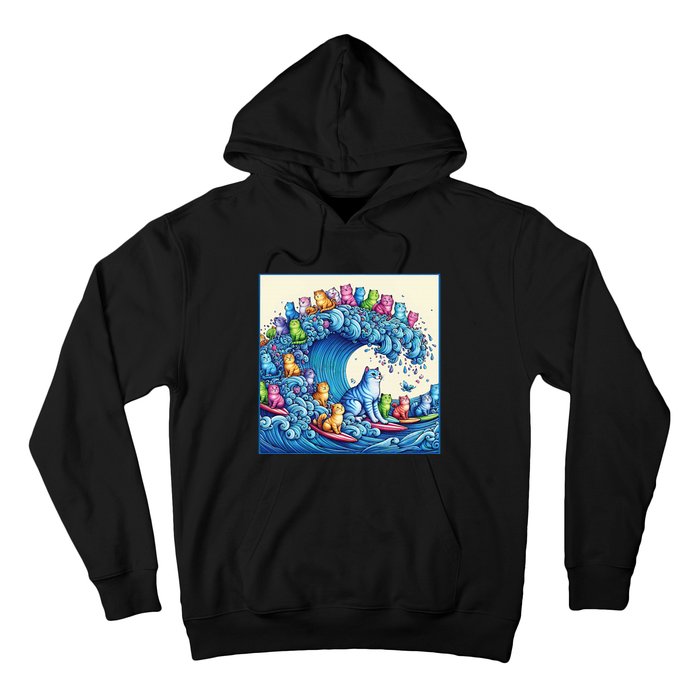 Blue Cats Wave For Kamala Hoodie