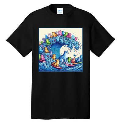 Blue Cats Wave For Kamala Tall T-Shirt