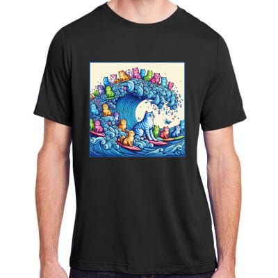 Blue Cats Wave For Kamala Adult ChromaSoft Performance T-Shirt