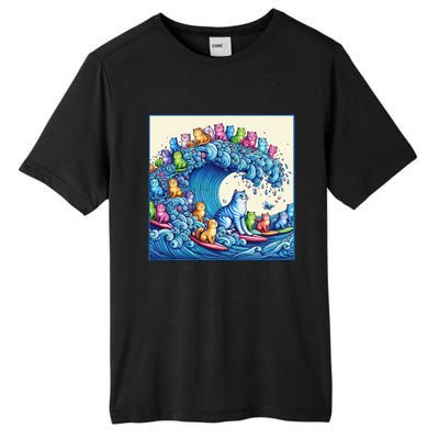 Blue Cats Wave For Kamala Tall Fusion ChromaSoft Performance T-Shirt