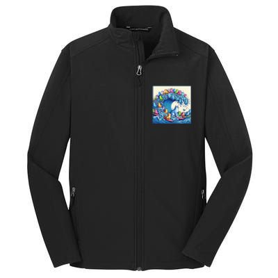 Blue Cats Wave For Kamala Core Soft Shell Jacket