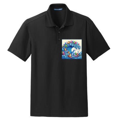 Blue Cats Wave For Kamala Dry Zone Grid Polo