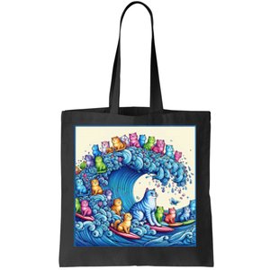 Blue Cats Wave For Kamala Tote Bag