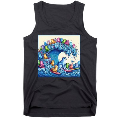 Blue Cats Wave For Kamala Tank Top