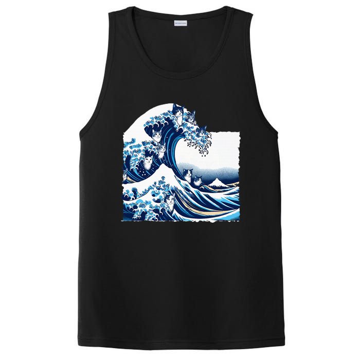 Blue Cats Wave For Kamala Funny Cat Owners Kamala Harris PosiCharge Competitor Tank