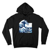 Blue Cats Wave For Kamala Funny Cat Owners Kamala Harris Tall Hoodie