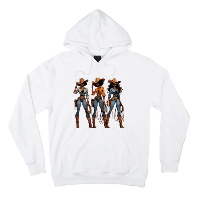 Black Cowgirl Western Rodeo Melanin Black History Texas Hoodie