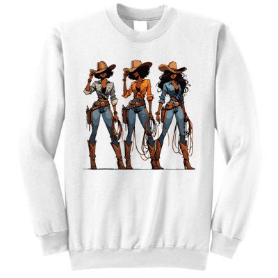 Black Cowgirl Western Rodeo Melanin Black History Texas Sweatshirt