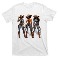 Black Cowgirl Western Rodeo Melanin Black History Texas T-Shirt