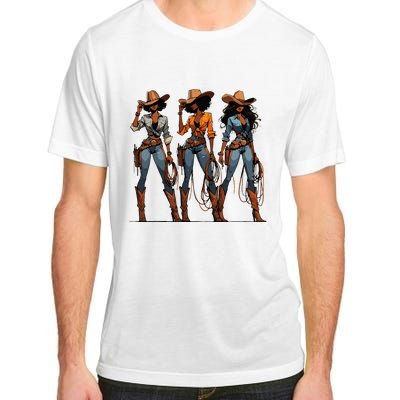 Black Cowgirl Western Rodeo Melanin Black History Texas Adult ChromaSoft Performance T-Shirt