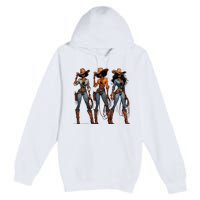 Black Cowgirl Western Rodeo Melanin Black History Texas Premium Pullover Hoodie