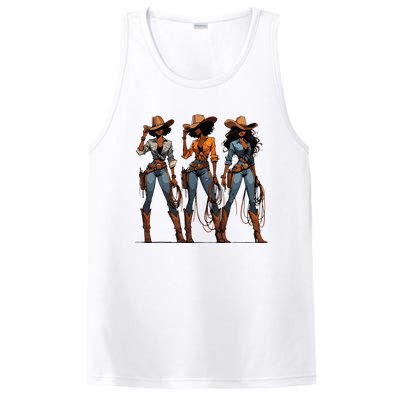 Black Cowgirl Western Rodeo Melanin Black History Texas PosiCharge Competitor Tank