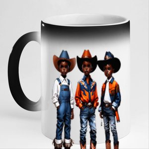 Black Cowboy Western Rodeo Melanin Black History Texas 11oz Black Color Changing Mug