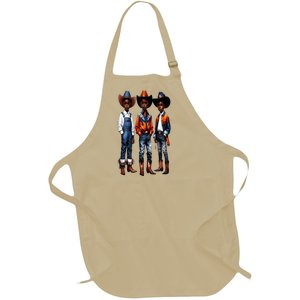 Black Cowboy Western Rodeo Melanin Black History Texas Full-Length Apron With Pockets