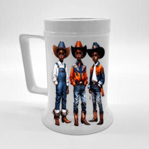 Black Cowboy Western Rodeo Melanin Black History Texas Beer Stein