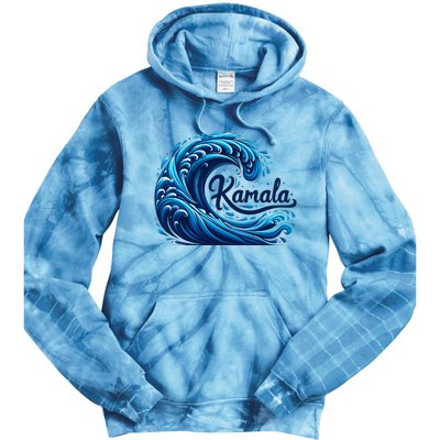 Blue Cats Wave For Kamala Tie Dye Hoodie