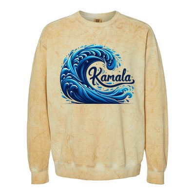 Blue Cats Wave For Kamala Colorblast Crewneck Sweatshirt