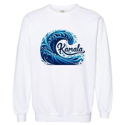 Blue Cats Wave For Kamala Garment-Dyed Sweatshirt