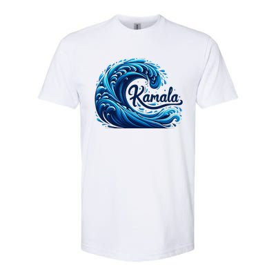 Blue Cats Wave For Kamala Softstyle CVC T-Shirt