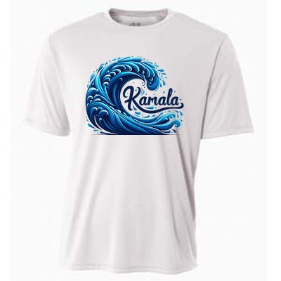 Blue Cats Wave For Kamala Cooling Performance Crew T-Shirt