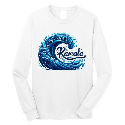 Blue Cats Wave For Kamala Long Sleeve Shirt