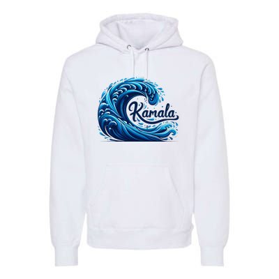 Blue Cats Wave For Kamala Premium Hoodie