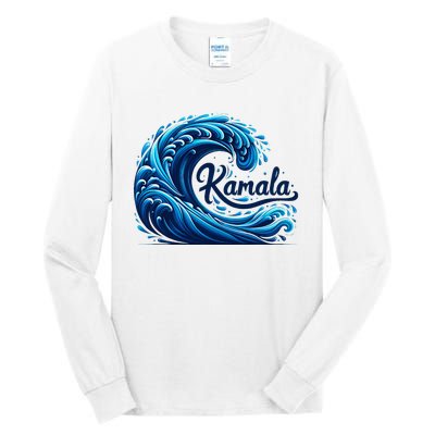 Blue Cats Wave For Kamala Tall Long Sleeve T-Shirt