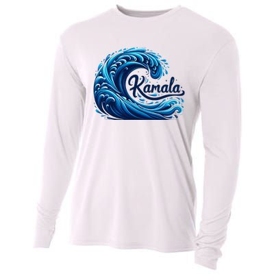 Blue Cats Wave For Kamala Cooling Performance Long Sleeve Crew