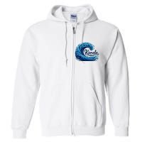 Blue Cats Wave For Kamala Full Zip Hoodie