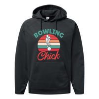 Bowling Chick Women Team Bowler Performance Fleece Hoodie